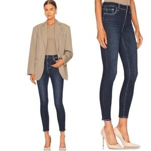 PISTOLA Mid‎ Rise Cropped Dark Wash Skinny Jeans Size 28